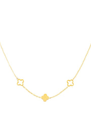 Edelstahl Halskette Kleebätter Blumen | gold/silber | useful Beauty