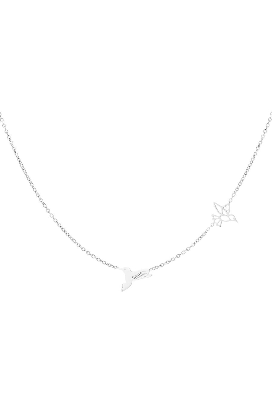 Edelstahl Halskette Vogel silber | useful Beauty