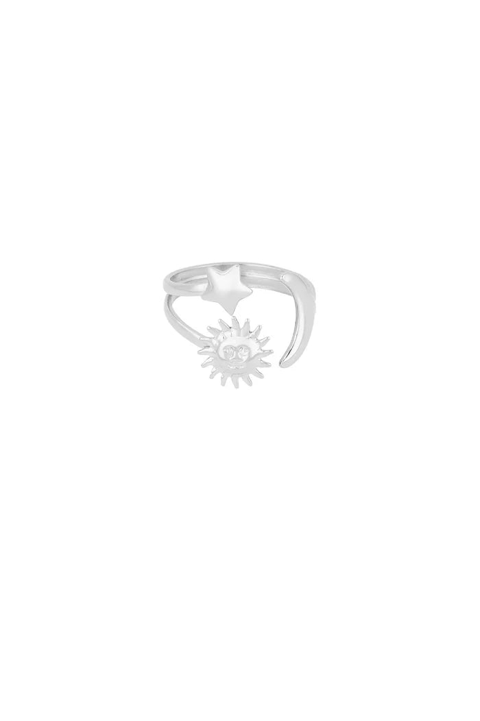 Edelstahl Ring Stern Mond Sonne | gold/silber | useful Beauty