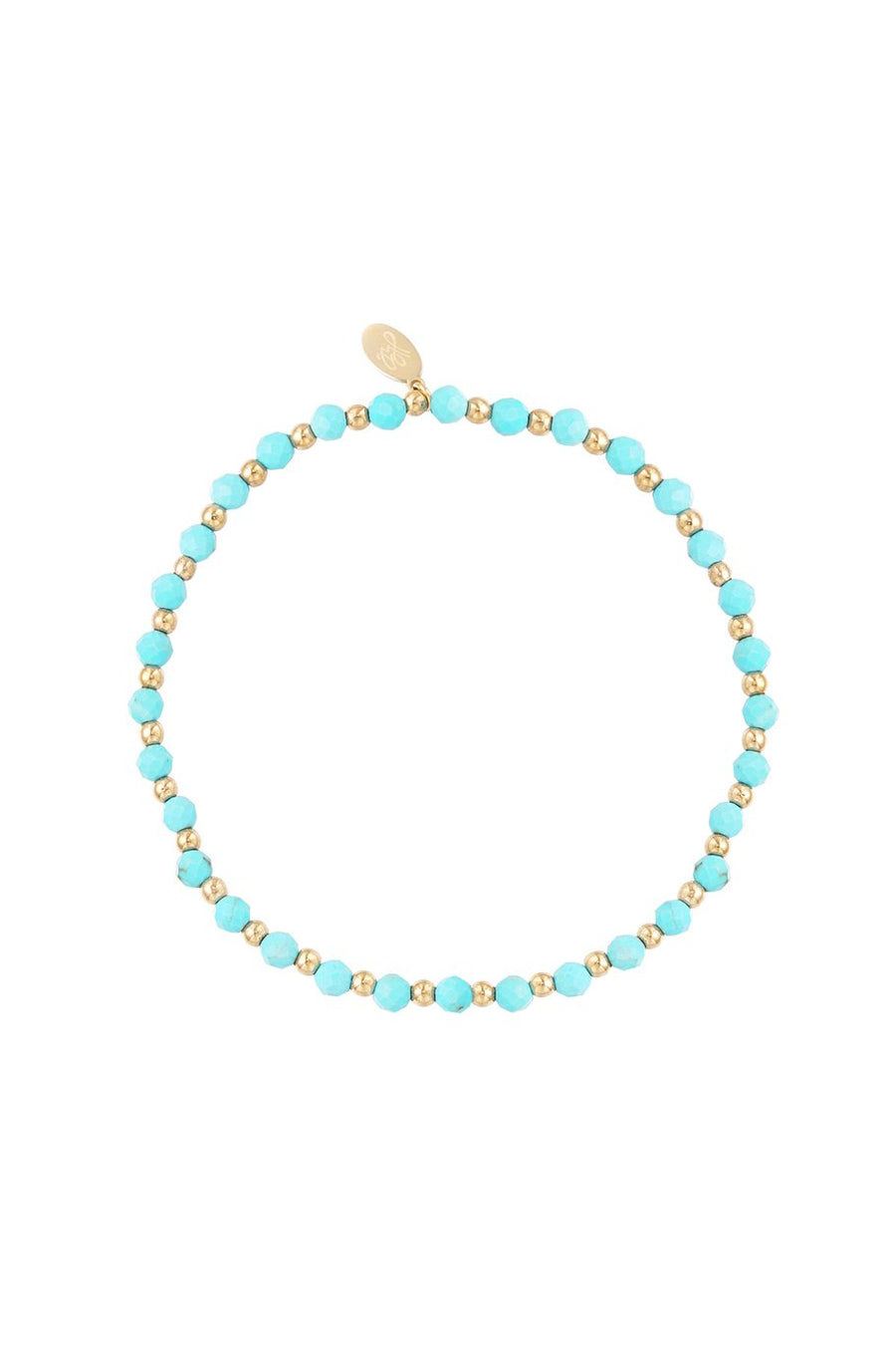 Perlenarmband türkise und goldene Perlen | useful Beauty