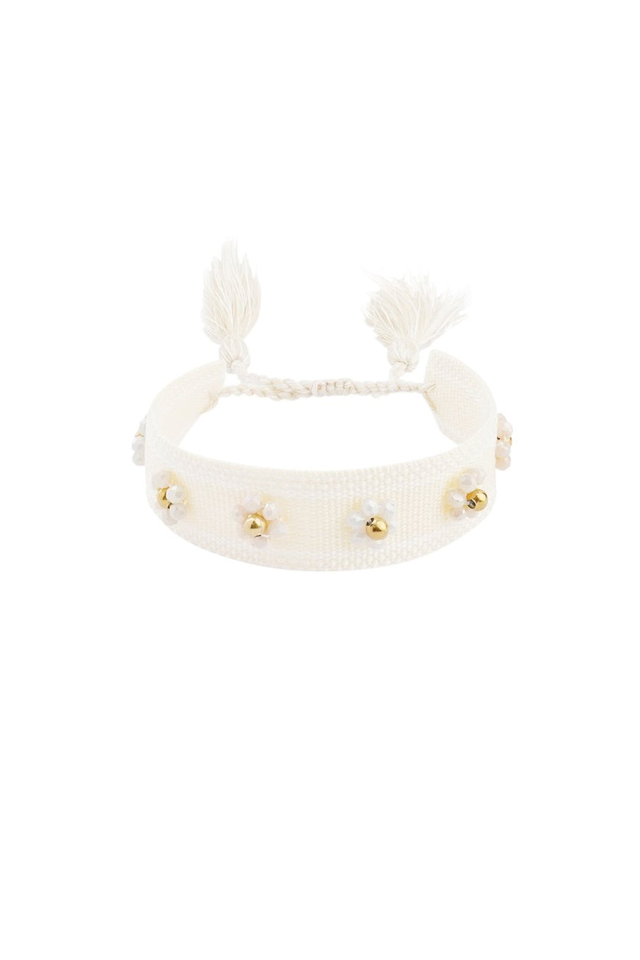 Armband Stoff Blümchen Zirkonia | useful Beauty
