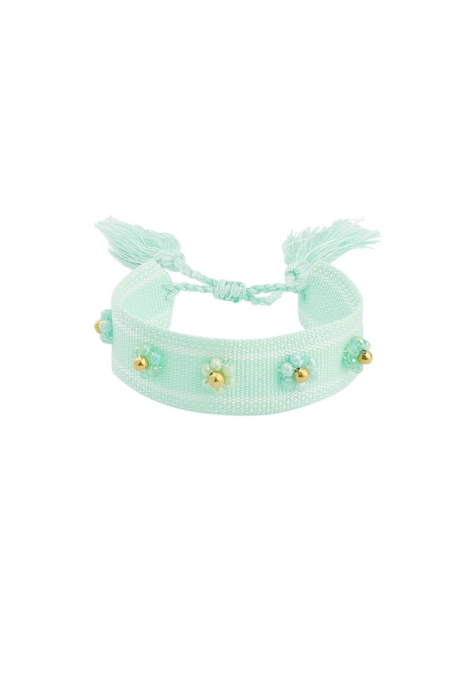 Armband Stoff Blümchen Zirkonia | useful Beauty