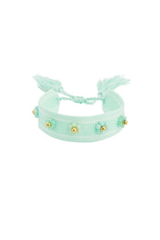 Armband Stoff Blümchen Zirkonia | useful Beauty