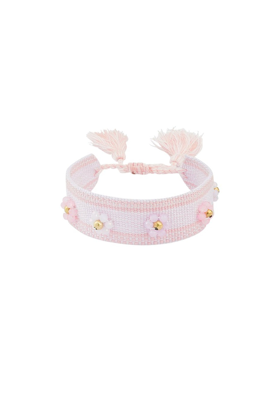 Armband Stoff Blümchen Zirkonia | useful Beauty