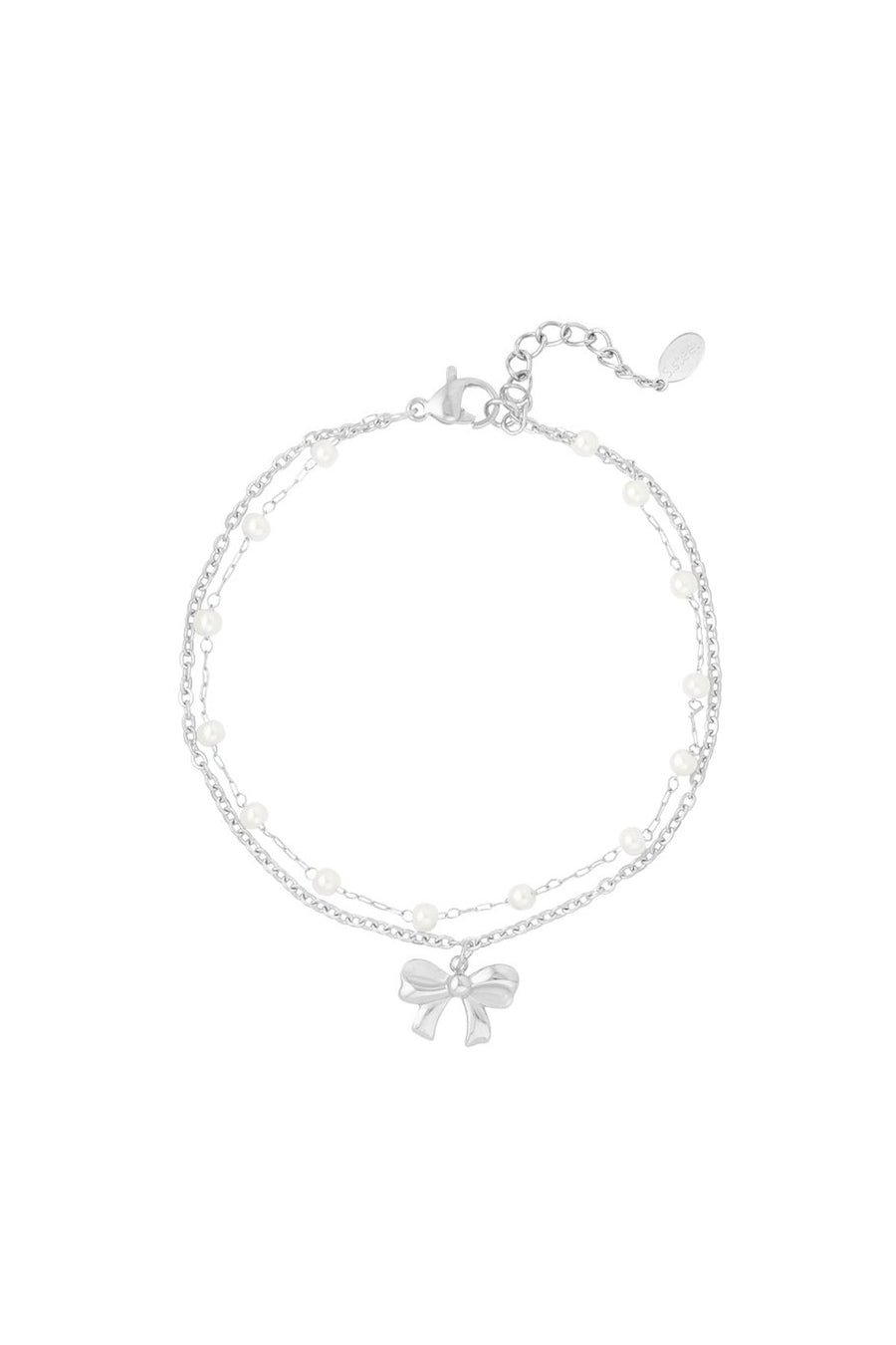 Armband Schleifchen doppelreihig silber | useful Beauty