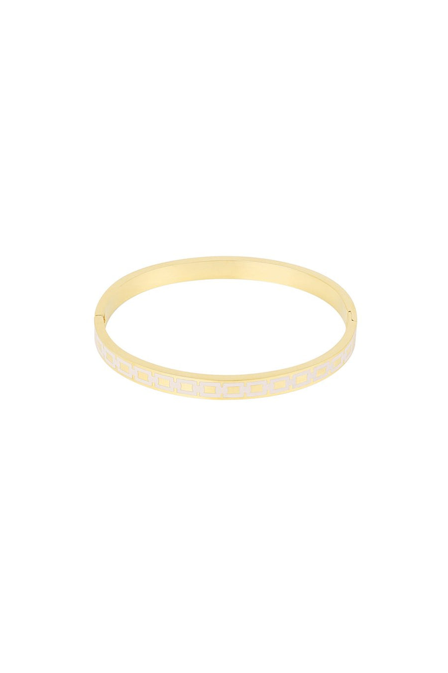 Armreif white Lines gold | useful Beauty