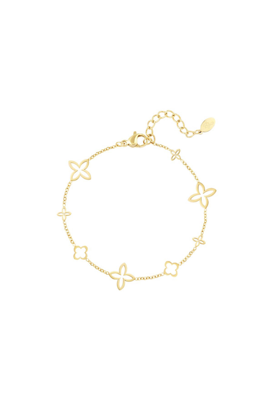 Edelstahl Armband feine Blumen Kleeblatt | useful Beauty - useful Beauty