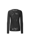 Langarm Mesh Shirt Fancy Black