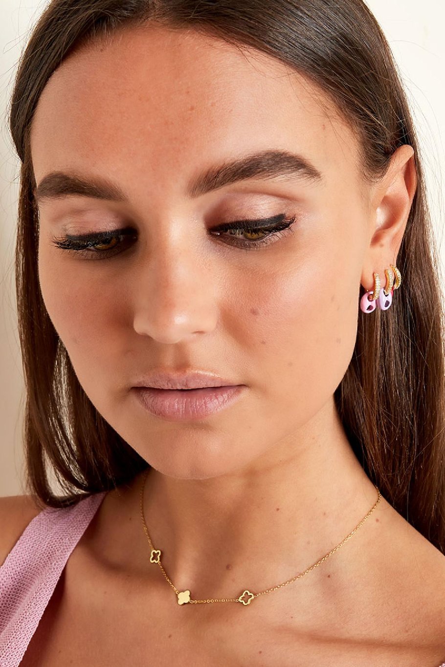 Edelstahl Halskette Kleebätter Blumen | gold/silber | useful Beauty - useful Beauty 