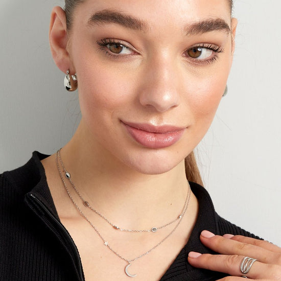 Edelstahl Halskette Mond Stern | useful Beauty - useful Beauty 