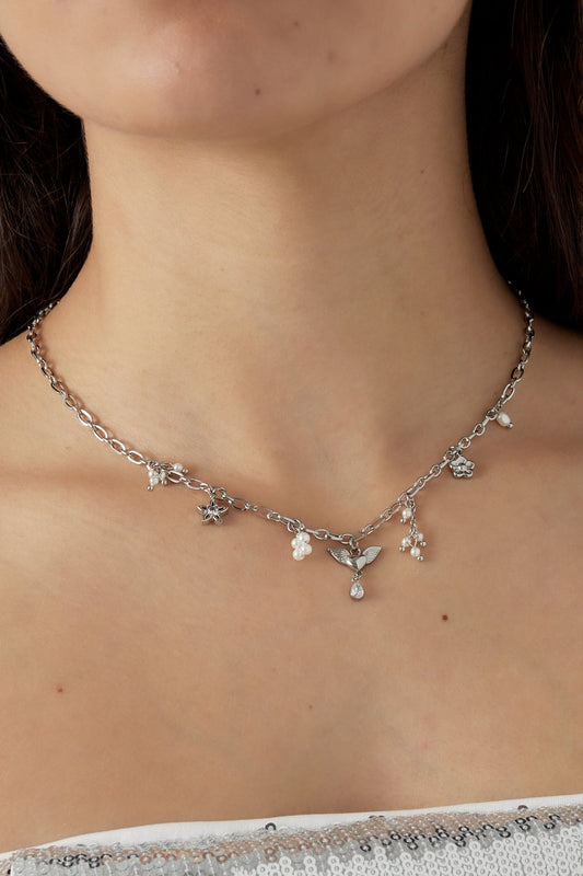 Edelstahl Halskette Halskette mit Engelsstaub-Anhänger| useful Beauty - useful Beauty 