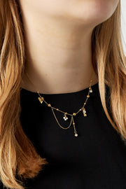 Edelstahl Charm Halskette – Herz, Perle & Love Charm | useful Beauty