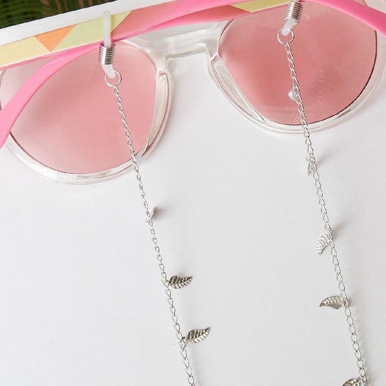Brillenkette Blätter silber | useful Beauty - useful Beauty 