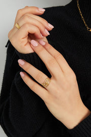 Ring drei schichtig Kleeblatt Punkte | useful Beauty