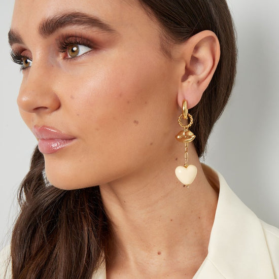 Ohrringe HErzen Lippen gold | useful Beauty - useful Beauty 