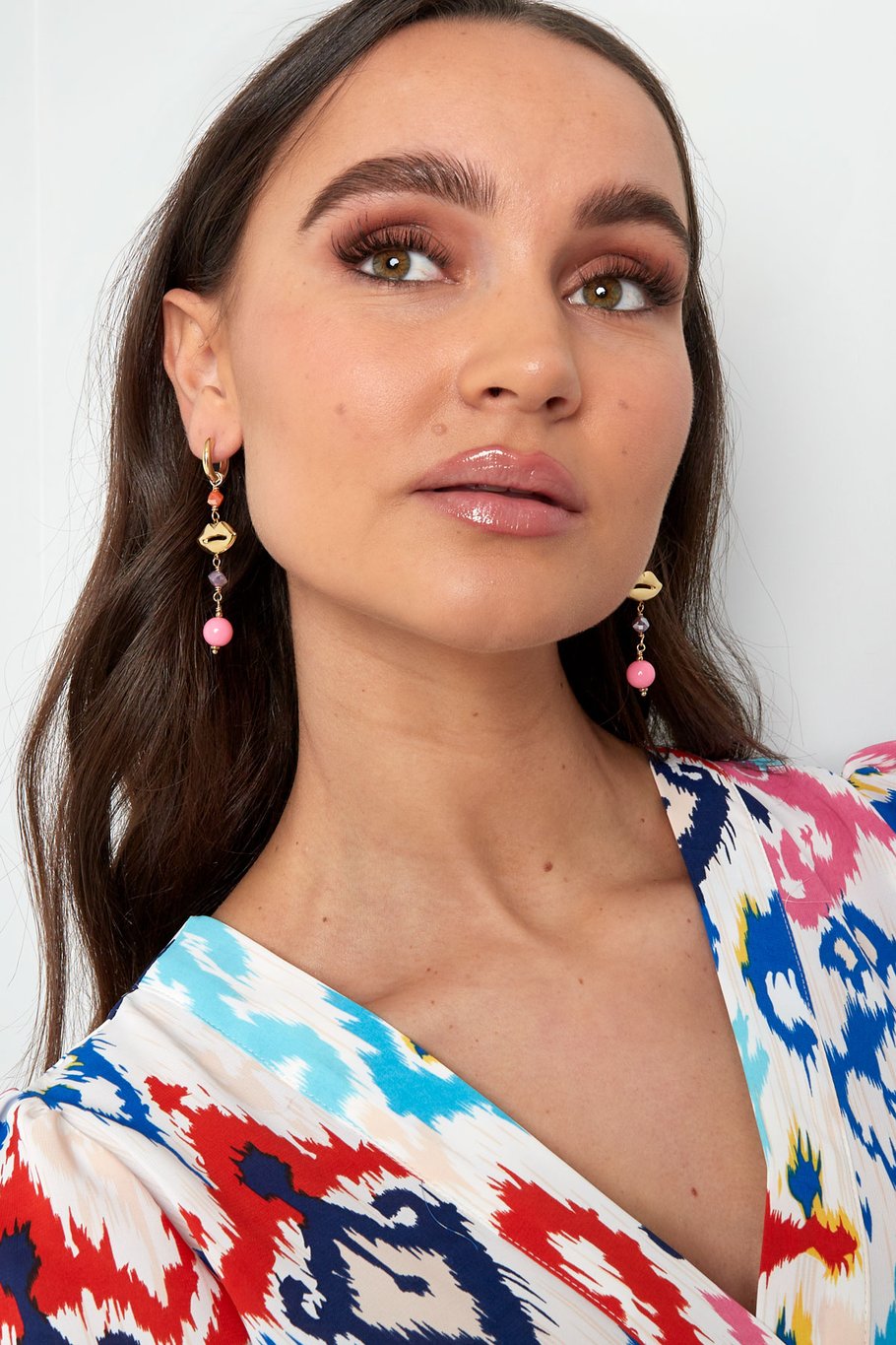 Ohrringe sommerliche Lippen gold pink | useful Beauty