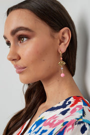 Ohrringe sommerliche Lippen gold pink | useful Beauty - useful Beauty 