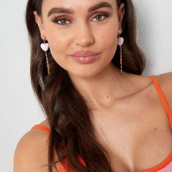 Ohrringe hängende Herzchen | 14K goldplated - useful Beauty 