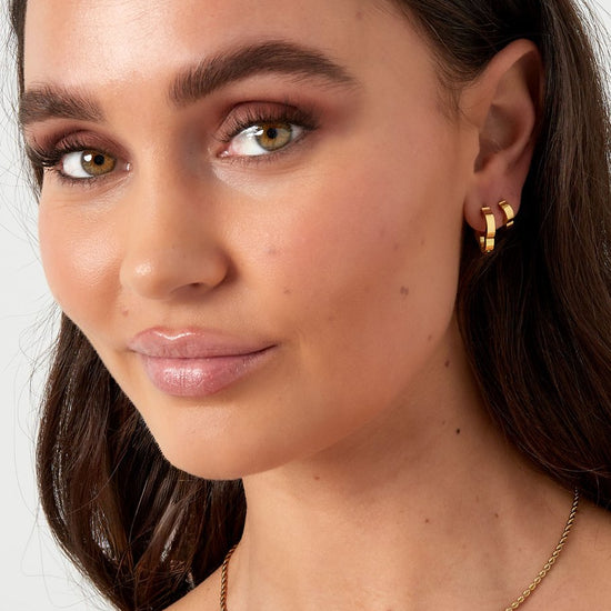 Creolen 3 blättriges Kleeblatt gold | useful Beauty - useful Beauty 