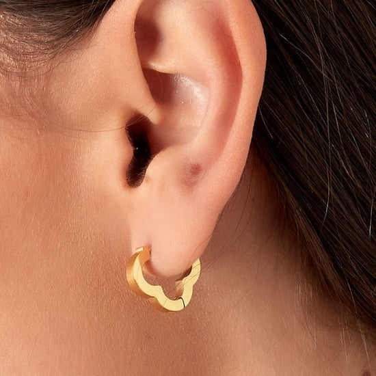 Creolen 3 blättriges Kleeblatt gold | useful Beauty - useful Beauty 