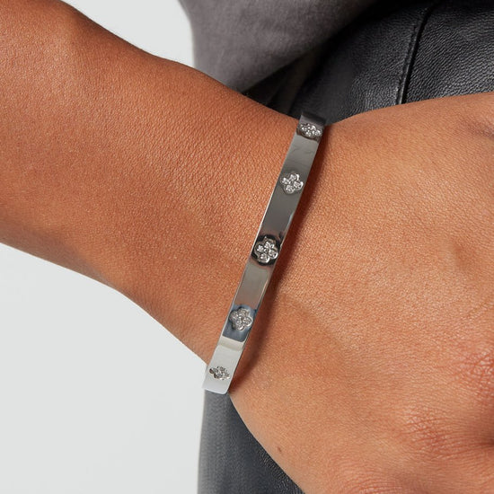 Armreif Zirkonia Steine Kleeblatt | useful Beauty - useful Beauty 