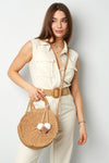 Handtasche Summer Beach Bast Bommeln | useful Beauty - useful Beauty 