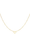 zarte Herz Halskette Edelstahl Gold