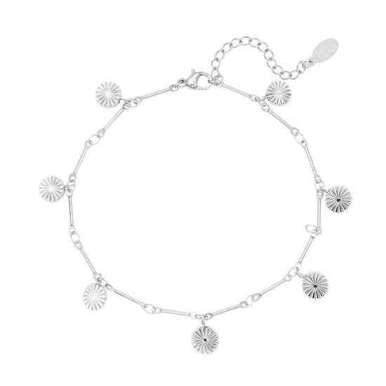 Edelstahl Fußkettchen Plättchen silber | useful Beauty - useful Beauty 