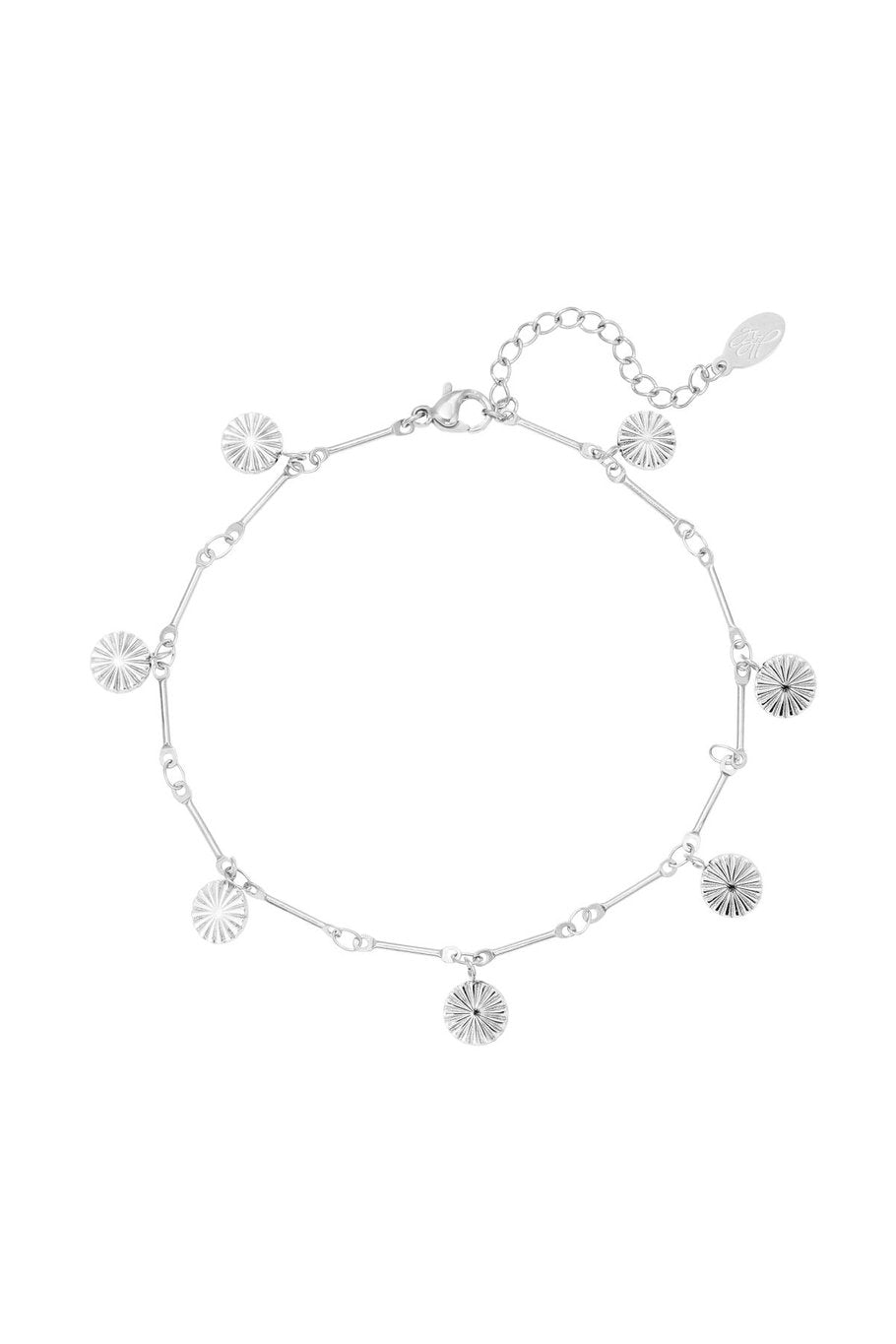 Edelstahl Fußkettchen Plättchen silber | useful Beauty - useful Beauty 