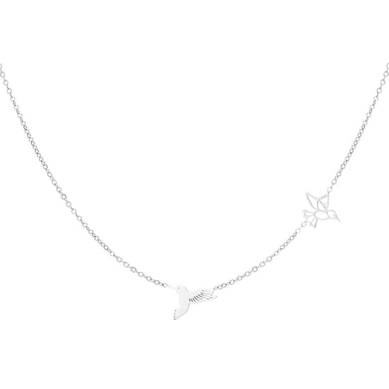 Edelstahl Halskette Vogel silber | useful Beauty - useful Beauty 