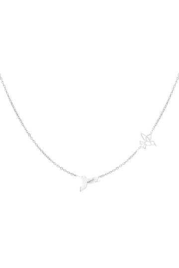 Edelstahl Halskette Vogel silber | useful Beauty - useful Beauty 