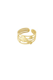 Ring drei schichtig Kleeblatt Punkte | useful Beauty