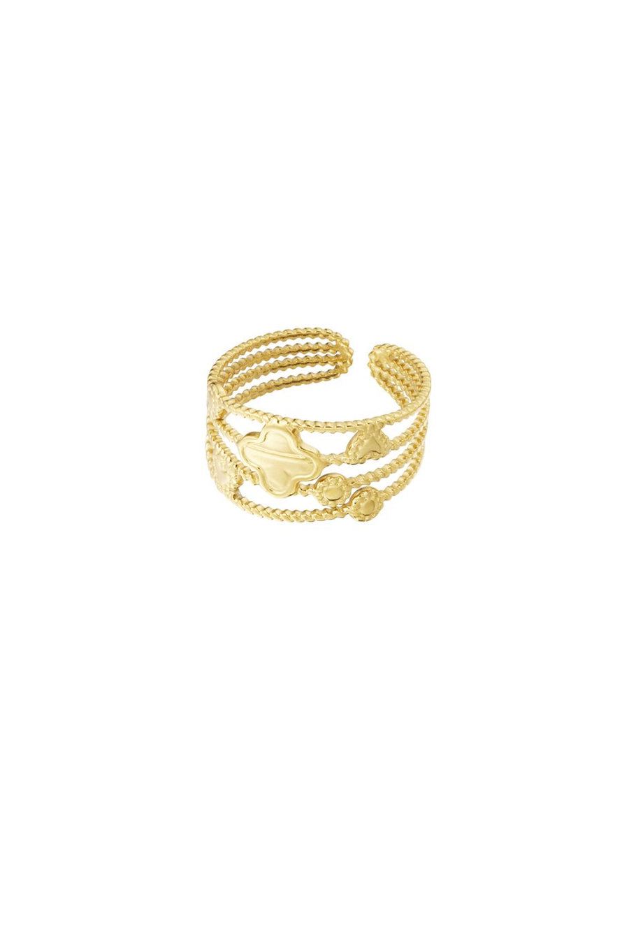 Ring drei schichtig Kleeblatt Punkte | useful Beauty