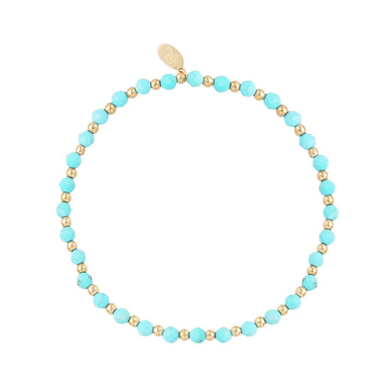 Perlenarmband türkise und goldene Perlen | useful Beauty - useful Beauty 