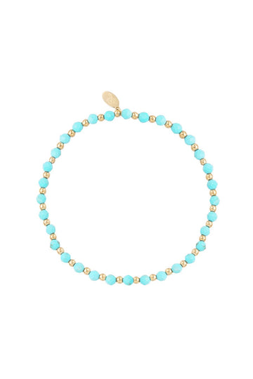 Perlenarmband türkise und goldene Perlen | useful Beauty - useful Beauty 