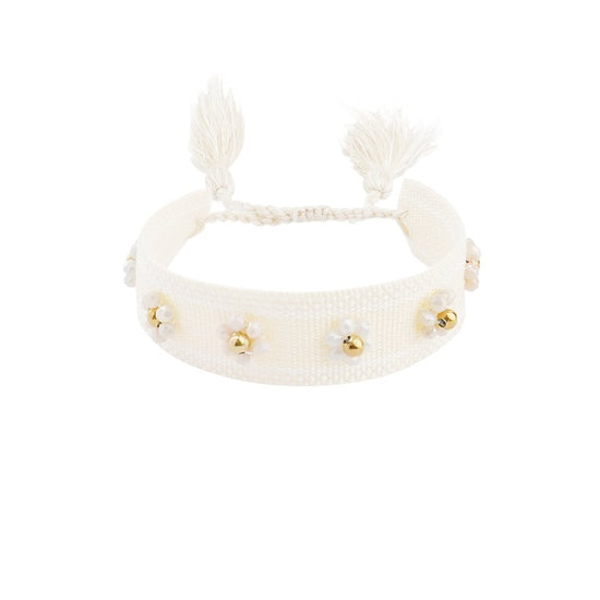 Armband Stoff Blümchen Zirkonia | useful Beauty - useful Beauty 