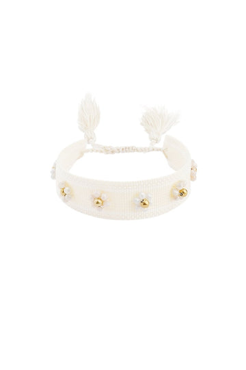 Armband Stoff Blümchen Zirkonia | useful Beauty - useful Beauty 