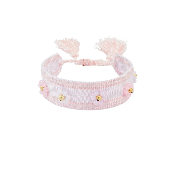 Armband Stoff Blümchen Zirkonia | useful Beauty - useful Beauty 