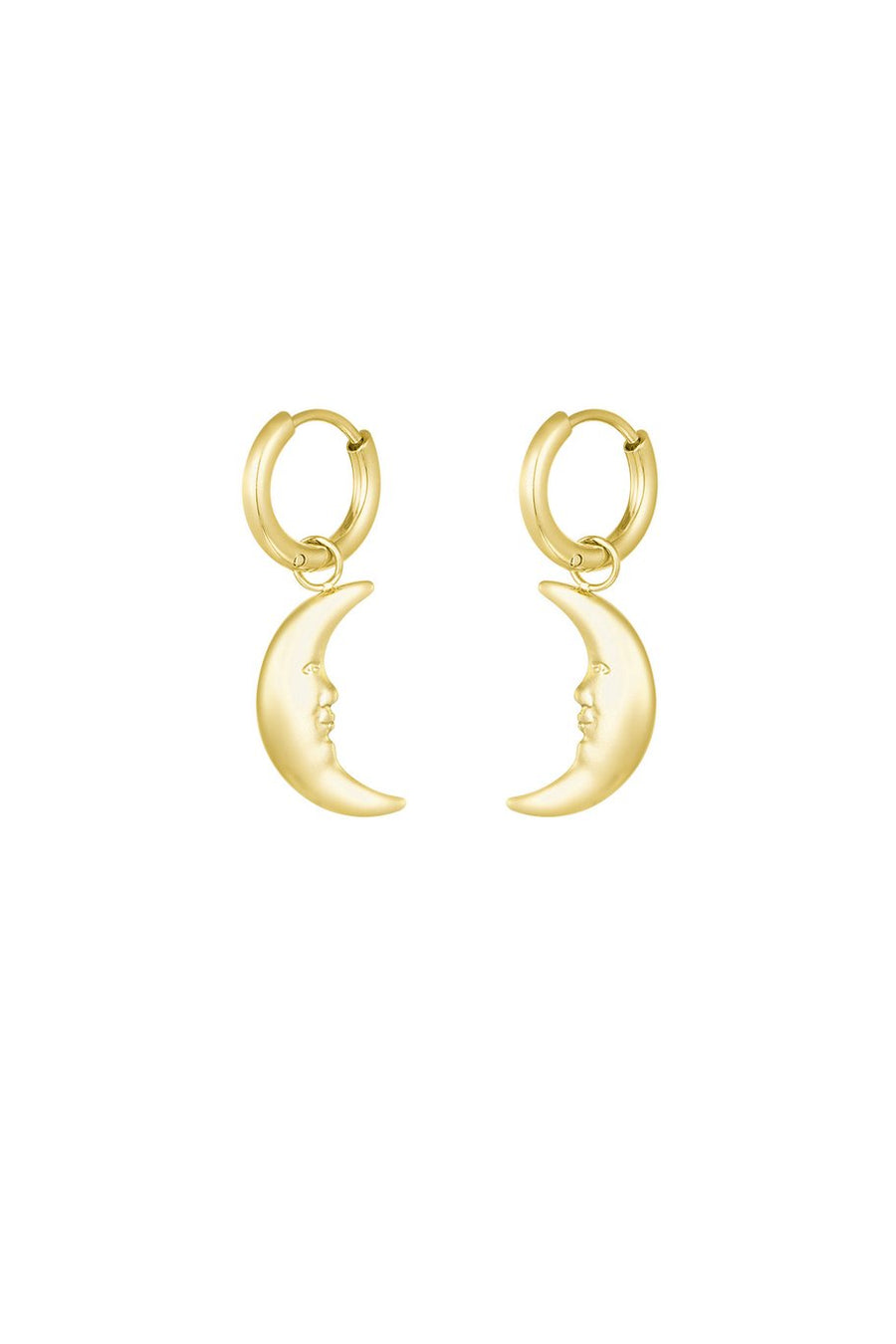 Ohrstecker hanging Moon | 14K goldplated - useful Beauty 