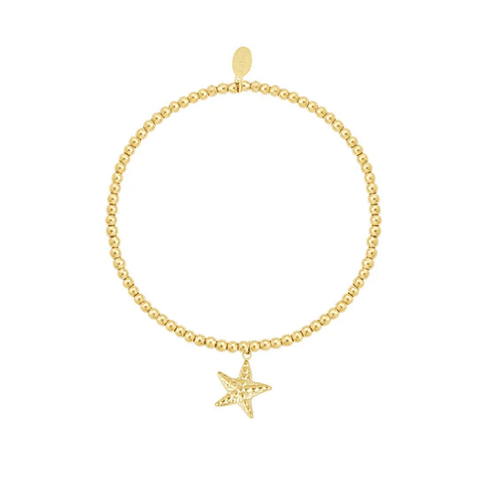Edelstahl Kugelarmband Seestern gold | useful Beauty - useful Beauty 