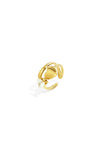 Produktaufnahme des offenen Herz & Crystal Rings