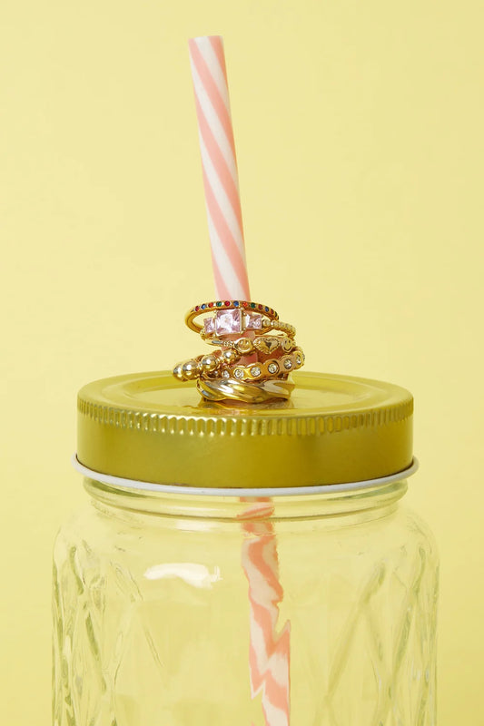 feiner Smiley Edelstahlring Gold