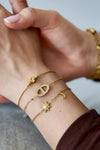 Edelstahl Charm Armband Mon and Sun