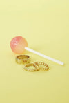 Edelstahl Ring Herzen Reihe gold
