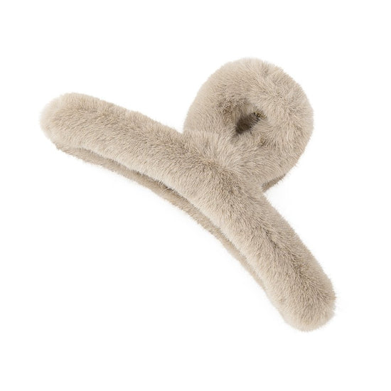 Haarklammer flauschig groß | rosa/schwarz/beige | useful Beauty - useful Beauty 