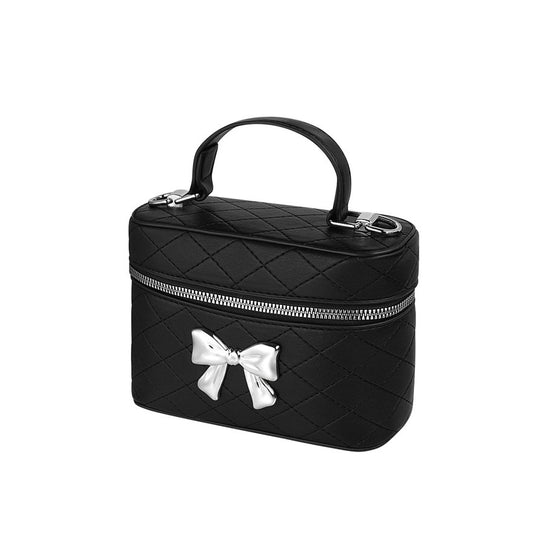 Handtasche klein Schleife silber fancy | schwarz/silber | useful Beauty - useful Beauty 