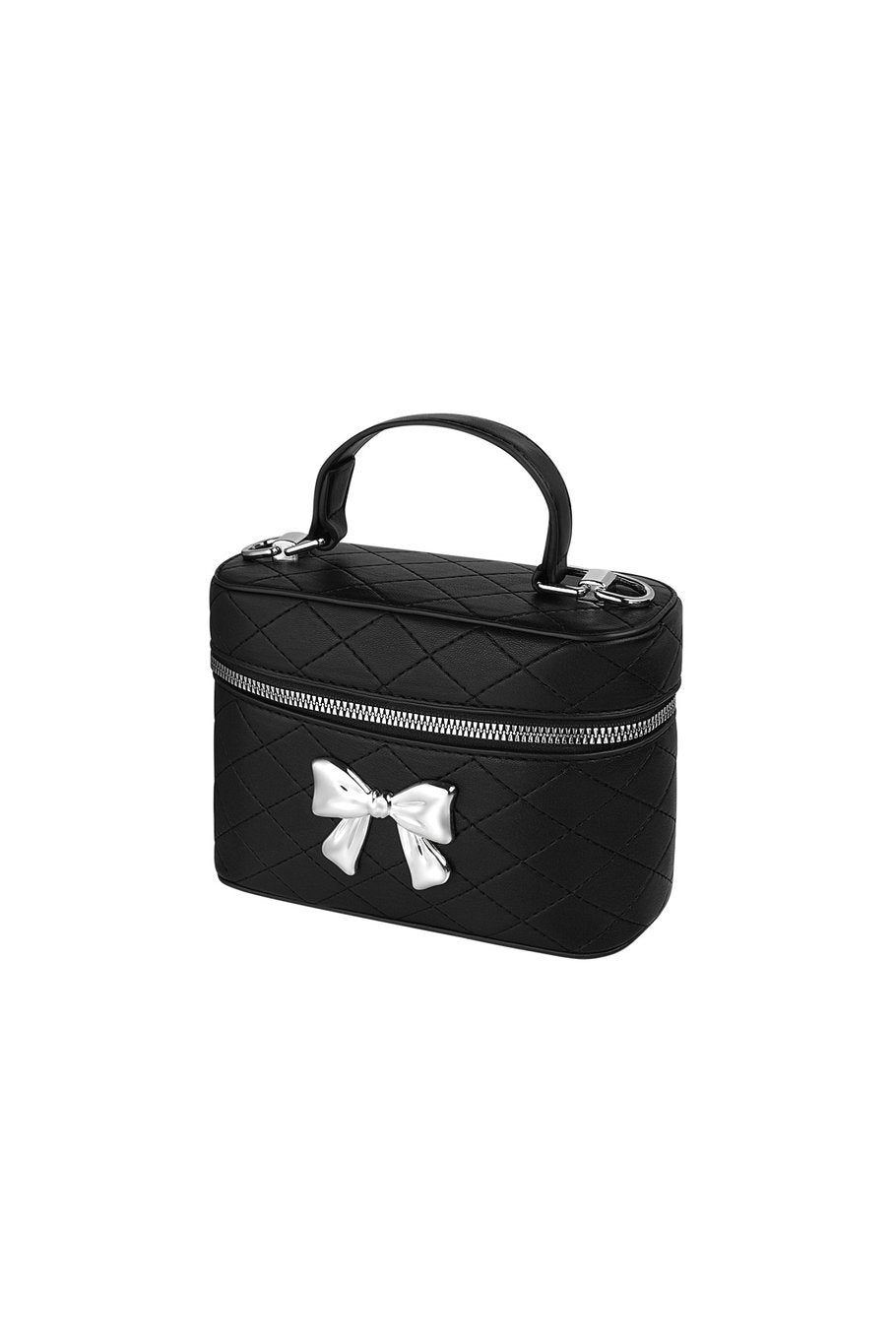 Handtasche klein Schleife silber fancy | schwarz/silber | useful Beauty - useful Beauty 