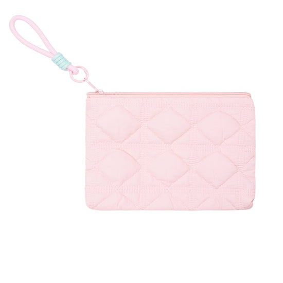 Kosmetiktasche flach gesteppt Anhänger Kordel | useful Beauty - useful Beauty 