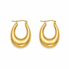 Oval Bauchige Creolen Gold