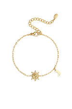 Edelstahl Charm Armband Mon and Sun